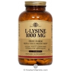 Solgar Kosher L-Lysine 1000 mg 250 Tablets